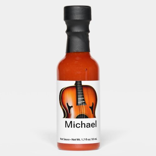 Add you name text brown violin music lover throw p hot sauces