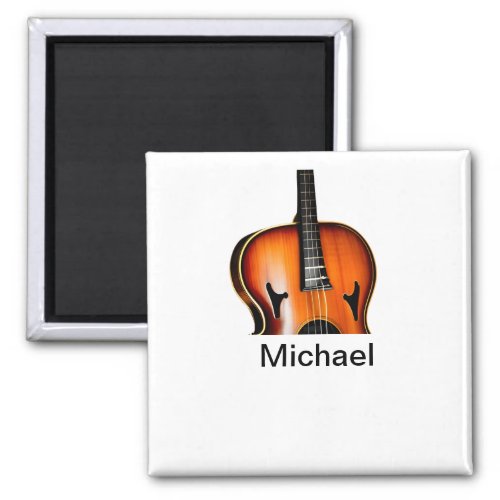 Add you name text brown violin music lover throw p magnet