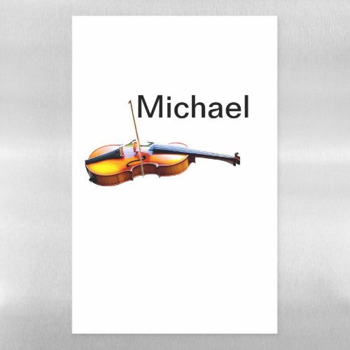 Add you name text brown violin music lover throw p magnetic dry erase sheet