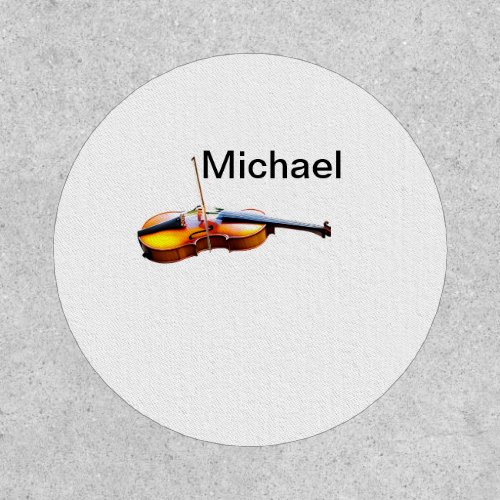 Add you name text brown violin music lover throw p patch