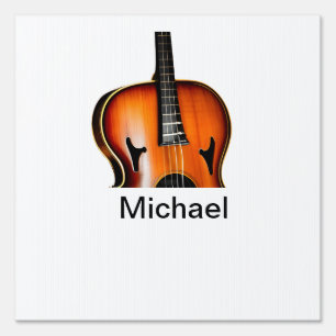 Add you name text brown violin music lover throw p sign