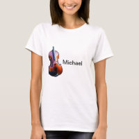 Add you name text brown violin music lover throw p