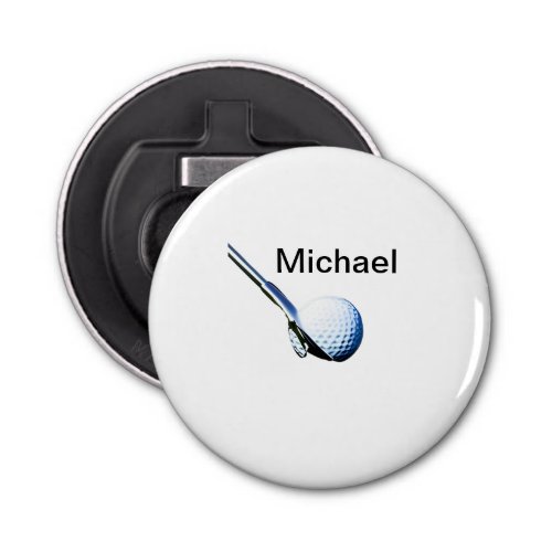 Add you name text golf ball club sports equipment  bottle opener