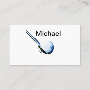 Add you name text golf ball club sports equipment business card
