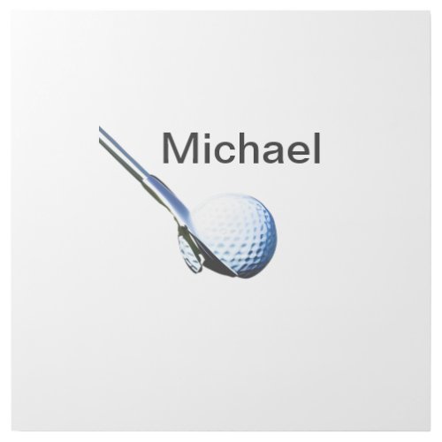 Add you name text golf ball club sports equipment  gallery wrap