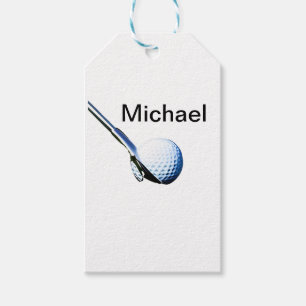 Add you name text golf ball club sports equipment gift tags
