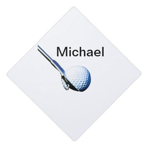 Add you name text golf ball club sports equipment  graduation cap topper