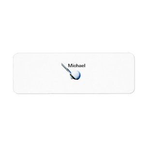 Add you name text golf ball club sports equipment label