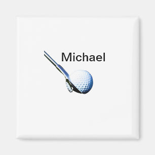 Add you name text golf ball club sports equipment magnet
