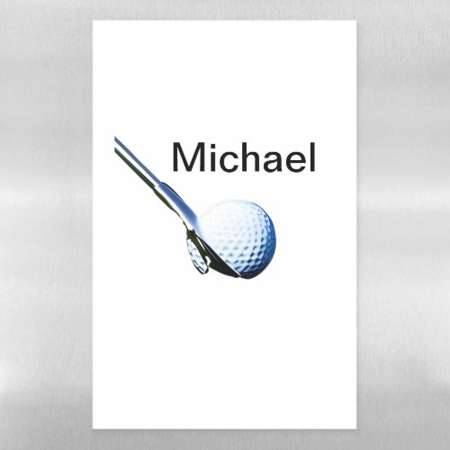 Add you name text golf ball club sports equipment  magnetic dry erase sheet