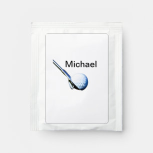 Add you name text golf ball club sports equipment tea bag drink mix