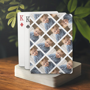 Add Your 1 Photo to Make a Pattern - White Poker Cards