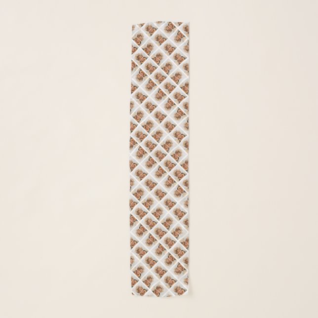 Add Your 1 Photo to Make a Pattern - White Scarf (Front)
