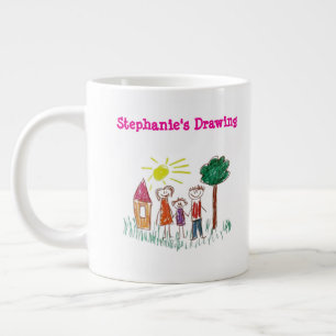 Add your 2 Child's 2 Artwork School this Giant Coffee Mug