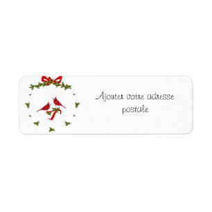 Add your address to this label of Christmas