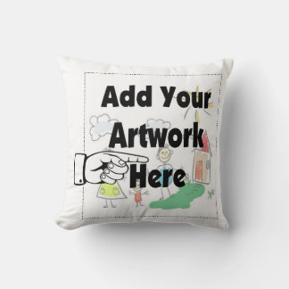 Add Your Artwork Throw Pillow Home Decor