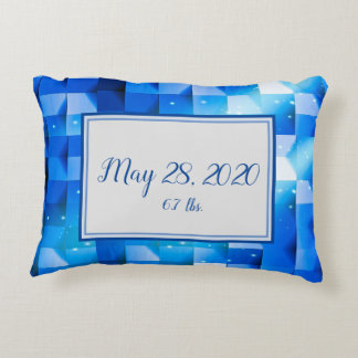 ADD YOUR BABY’s NAME or keep: “Welcome Baby Boy” Accent Pillow