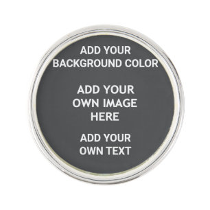 Add your background color, your image, your text lapel pin