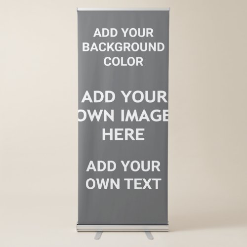 Add your background color your image your  text  retractable banner