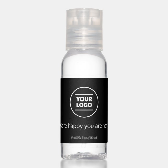 Add Your (Black & White) Logo and Message Hand Sanitizer (Front)