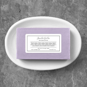 Add Your Brand Black Border Ingredients List Label