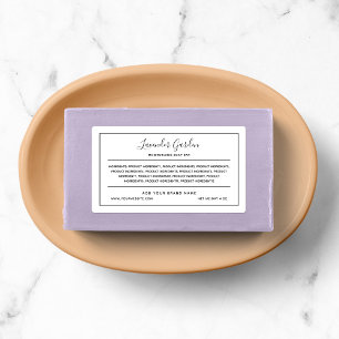 Add Your Brand Black Border Ingredients List Labels