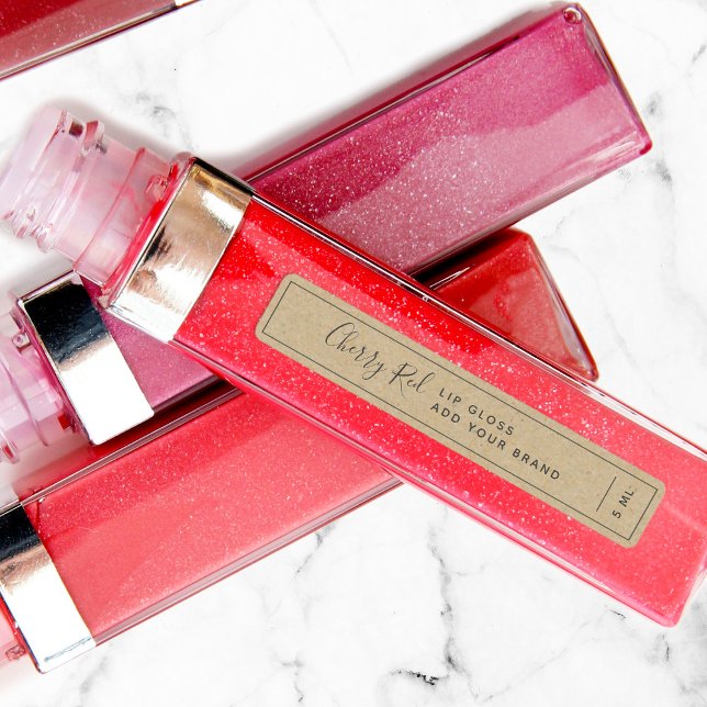 Add Your Brand Dark Gray Border Kraft Product Labels (Creator Uploaded)