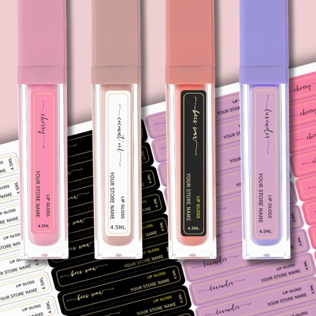Add Your Brand Gold Border Product Labels (Creator Uploaded)