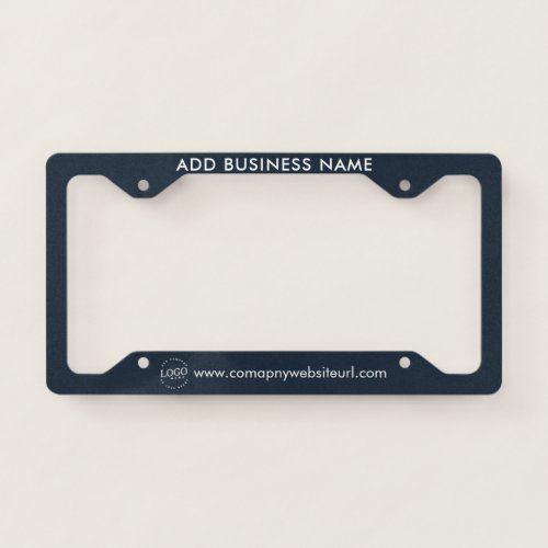 Add Your Brand Logo and Business Website Employees License Plate Frame