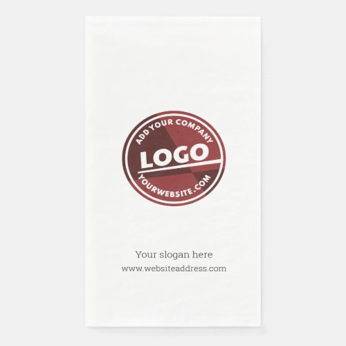 Add Your Brand Logo Business Website and Slogan Paper Guest Towels