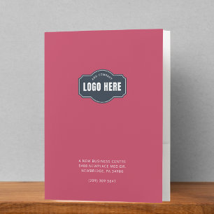 Add Your Brand Logo Modern Business Card Slot Pocket Folder