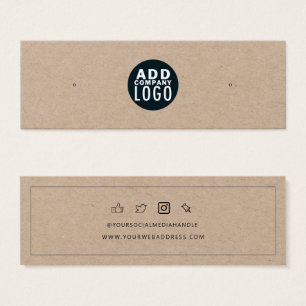 Add Your Brand Logo Stud Earring Display Card
