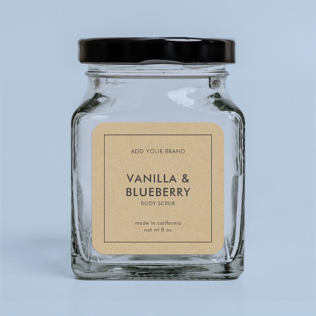 Add Your Brand Minimalist Kraft Product Label (Creator Uploaded)