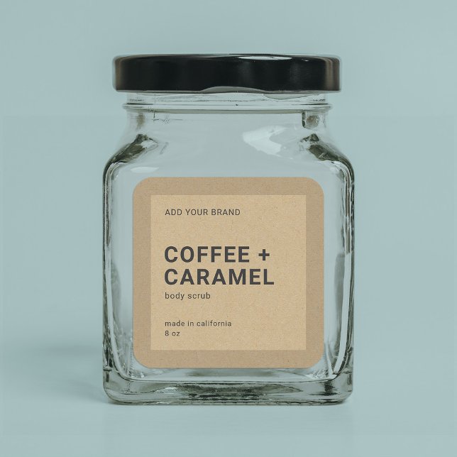 Add Your Brand Minimalist Kraft Product Label (Creator Uploaded)