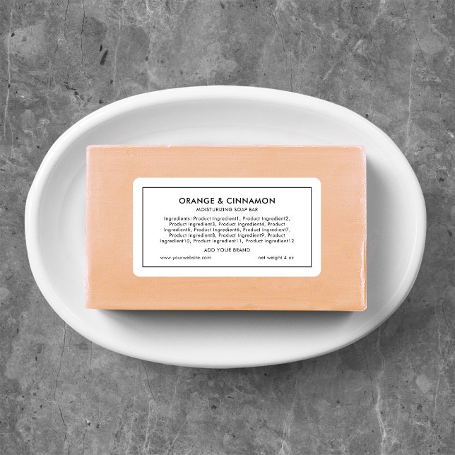 Add Your Brand Minimalist Modern Ingredients Label (Creator Uploaded)