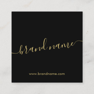 Add your brand name modern minimalist black calling card