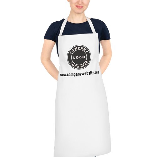 Add Your Brand Website and Custom Business Logo Apron