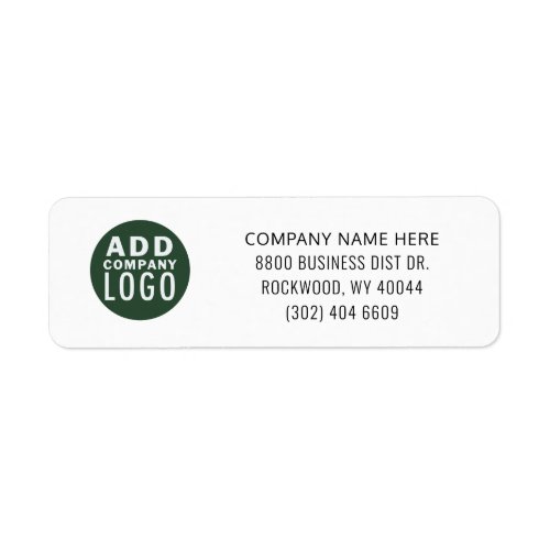 Add Your Branded Corporate Logo Return Address Label
