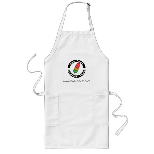 Add Your Business Brand Logo and Website Address Long Apron