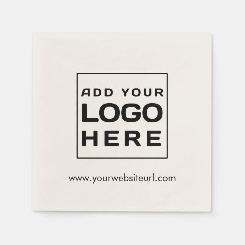 Add Your Business Brand Logo Company Paper Napkins