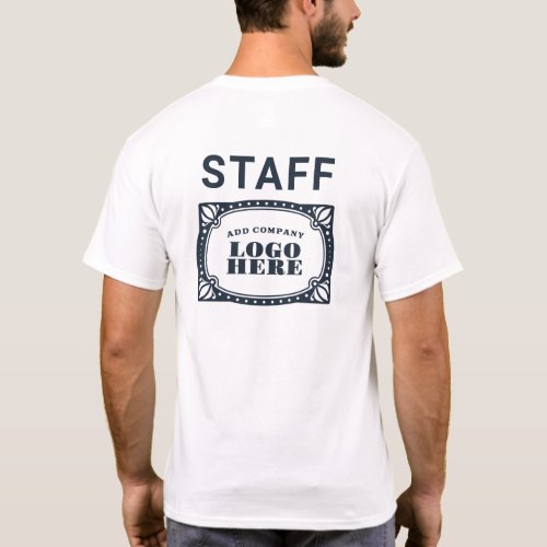 Add Your Business Brand Logo Name Address Employee T_Shirt