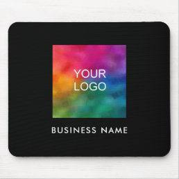 Add Your Business Company Logo Emblem Text Mouse Pad