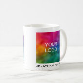 Add Your Business Company Logo Name Text Modern Coffee Mug (Front Right)