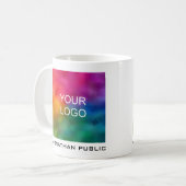 Add Your Business Company Logo Name Text Modern Coffee Mug (Front Left)