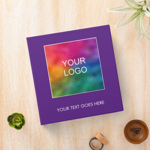 Add Your Business Company Logo Text Here 3 Ring Binder