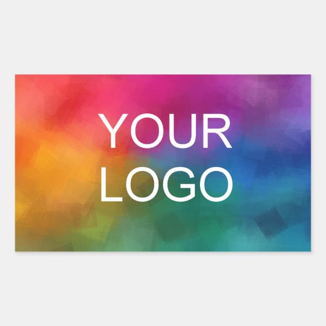 Add Your Business Company Team Logo Here Template Rectangular Sticker (Front)
