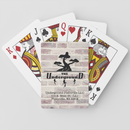 Add your Business Logo and Address Brick Wall Poker Cards