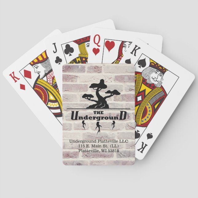 Add your Business Logo and Address Brick Wall Poker Cards (Back)
