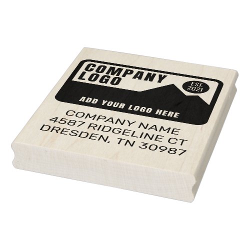 Add Your Business Logo and Address Custom Rubber Stamp