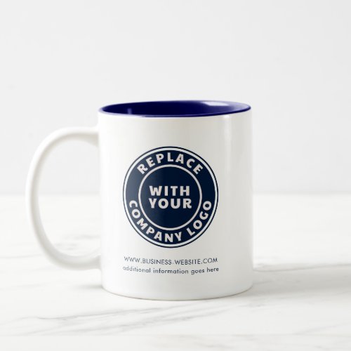 Add Your Business Logo and Brand Website Corporate Two_Tone Coffee Mug